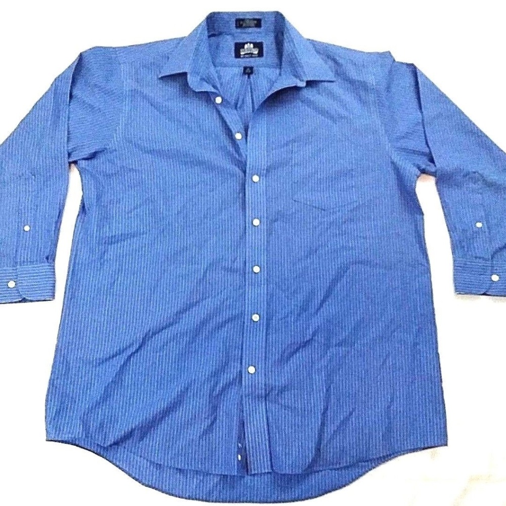Stafford Men's Long Sleeve Dress Shirt Striped 17